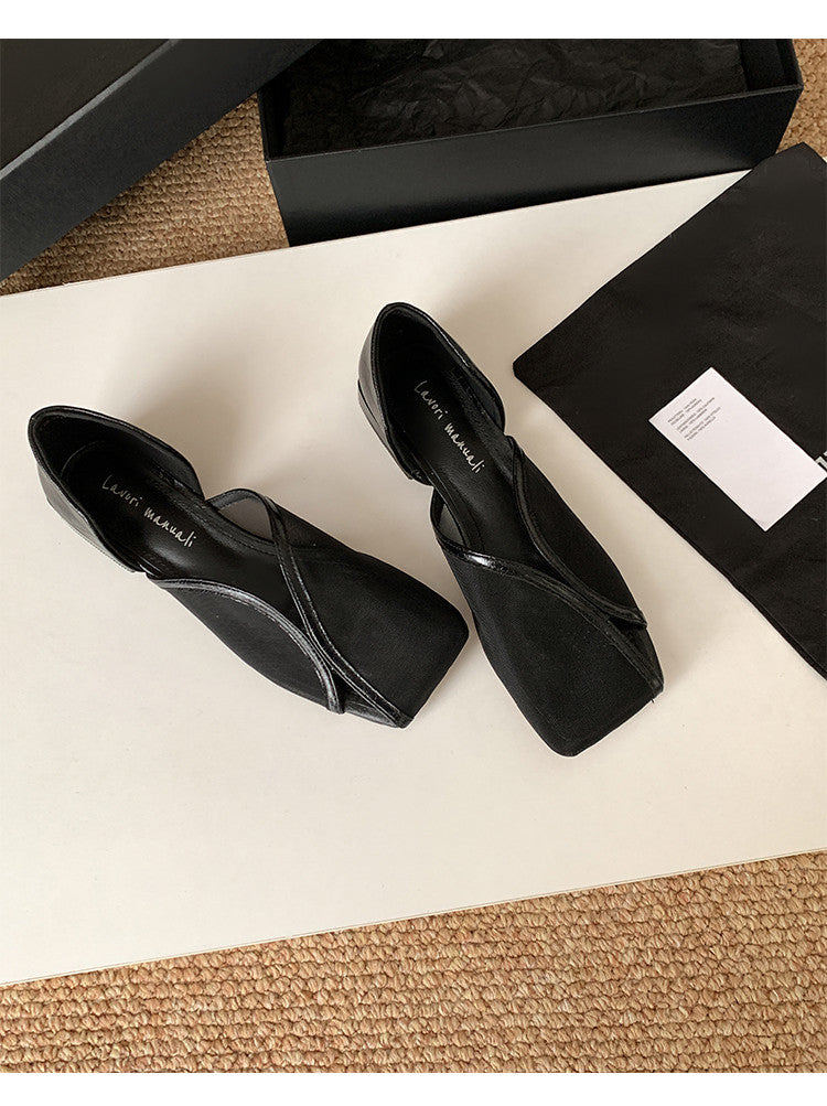 Karin Luna In Stock Spot Goods  Square Toe Mesh Sandals