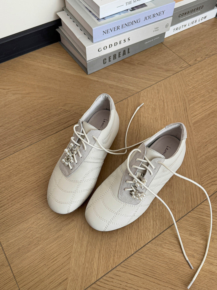 Karin Luna Casual Shoes Series~  In stock Xiaohongshu Hot-Selling Lace-Up Thick-Soled Deep Mouth Single Shoes