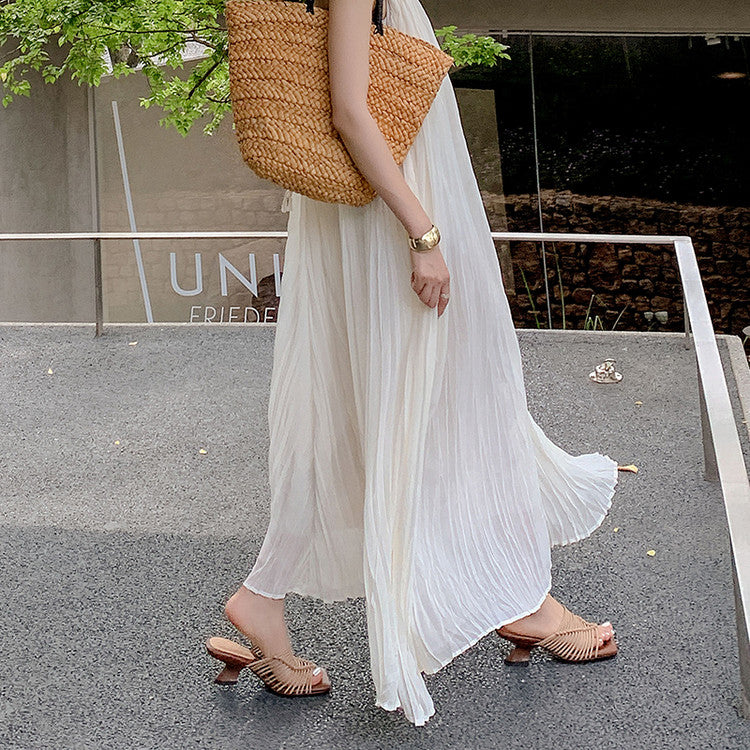 Karin Luna Bestseller Woven Vacation Style Series~ Elegant High Heel Slippers