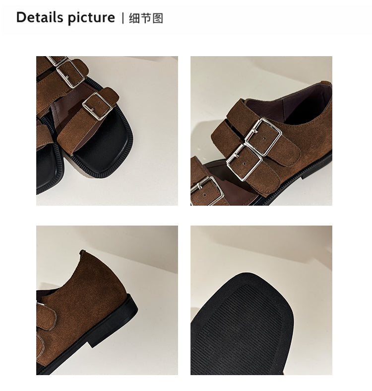Karin Luna In Stock Spot Goods   Casual Belt Buckle Thick-soled Versatile Sandals