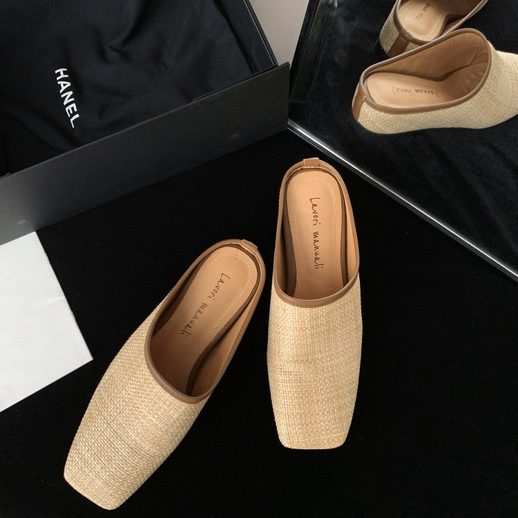 Karin Luna In Stock Spot Goods Baotou Vacation Style Height-Increasing Slippers