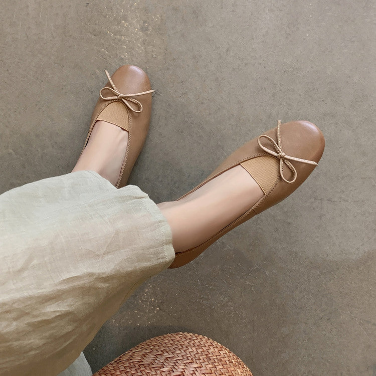 Karin Luna Full Layer Inside and Out~Basic Versatile Bow Hidden Heel Shoes
