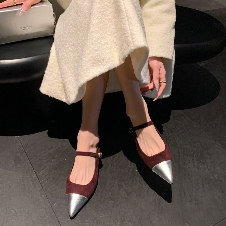Karin Luna In Stock  Spot Goods In Stock  Classic Color Block Pointed Toe Hot-Selling Elegant Stiletto Pumps