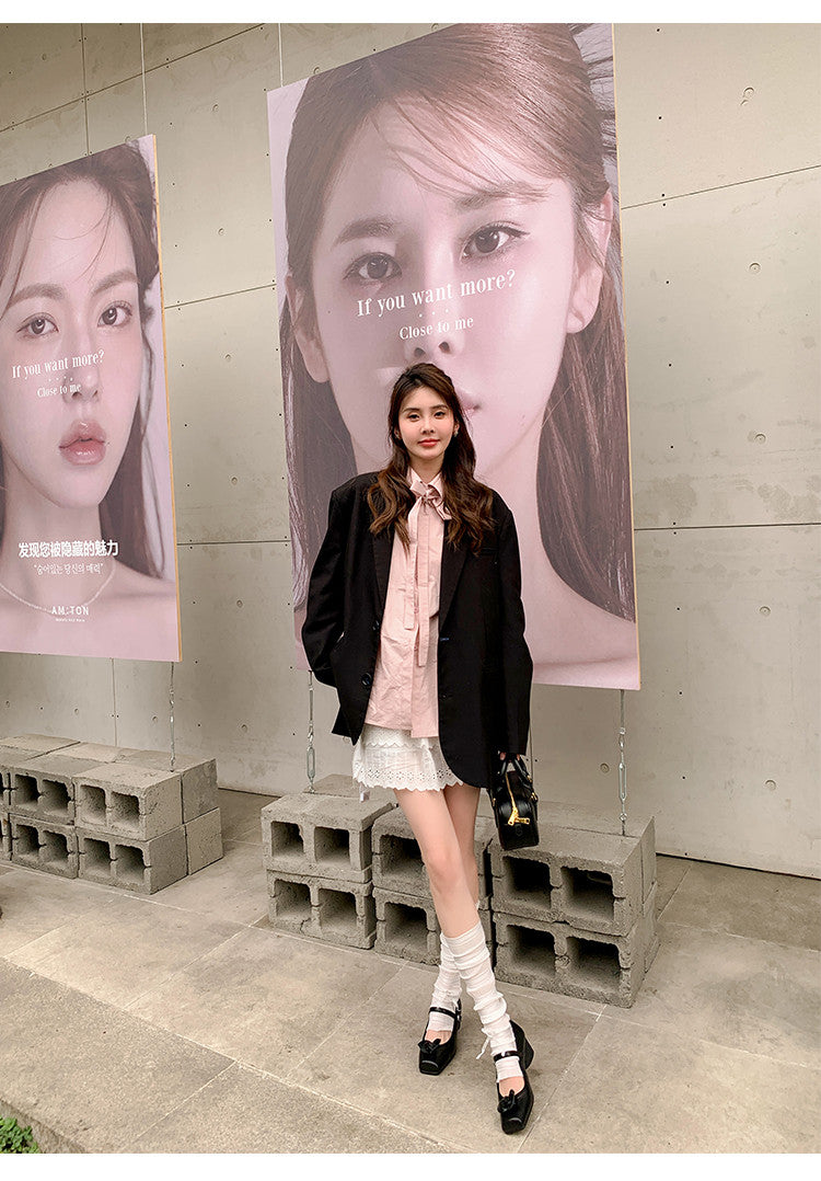 Karin Luna In Stock Spot Goods  Vintage Three-Dimensional Camellia Square-Toed Mary Jane Shoes