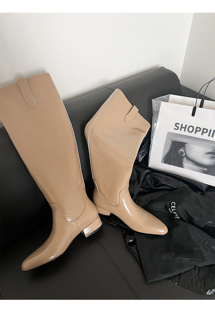 Karin Luna In Stock In Stock Classic Slip-On Straight Long Boots