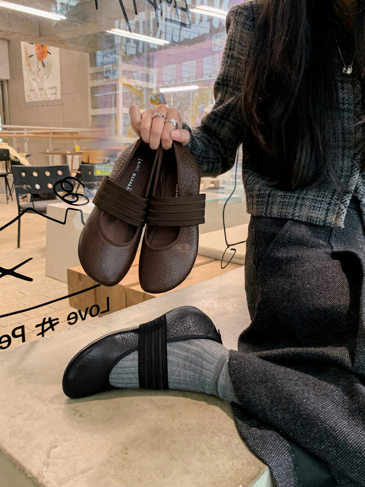 Karin Luna Full Layer Inside and Out~Basic Versatile Hidden Heel Granny Flats