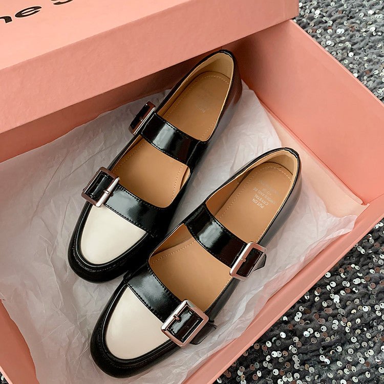 Karin Luna In Stock Spot Goods One-Strap Height-Increasing Belt Buckle Single Shoes