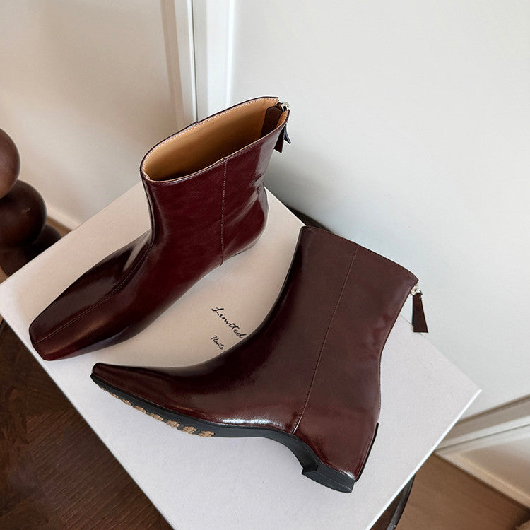 Karin Luna Basic Versatile  Square toe Hot-selling Short Boots