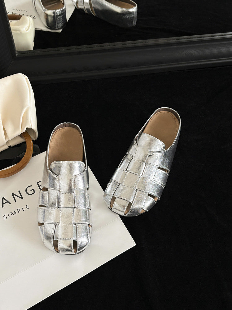 Karin Luna Full Layer Inside and Out~Basic Versatile Perforated Round Toe Birkenstock Slippers