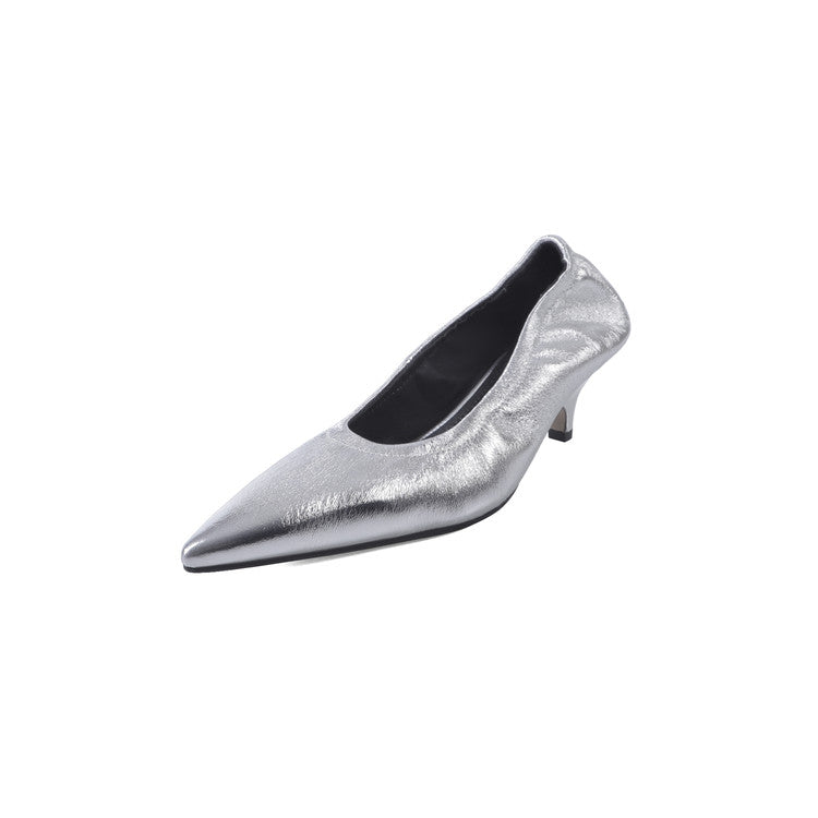 Karin Luna In Stock Spot Goods    Vintage Classic Style Shallow Mouth Single Shoes