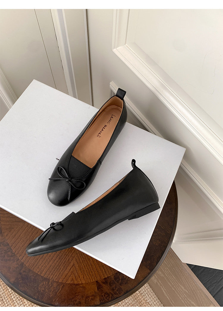 Karin Luna Full Layer Inside and Out~Basic Versatile Bow Hidden Heel Shoes