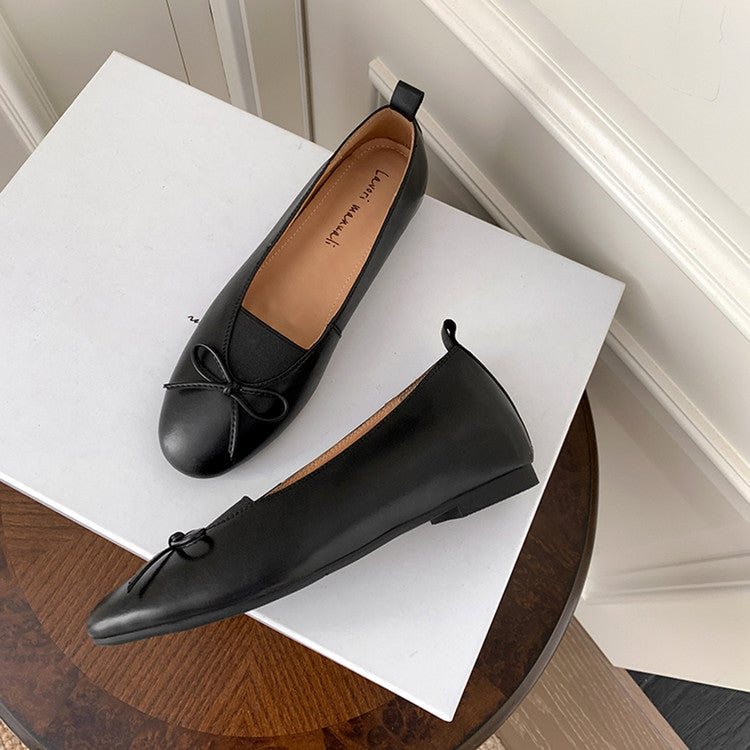 Karin Luna Full Layer Inside and Out~Basic Versatile Bow Hidden Heel Shoes