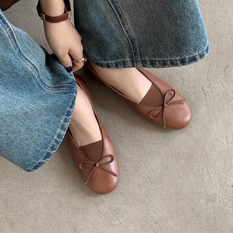 Karin Luna Full Layer Inside and Out~Basic Versatile Bow Hidden Heel Shoes