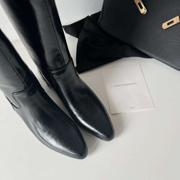 Karin Luna In Stock In Stock Classic Slip-On Straight Long Boots