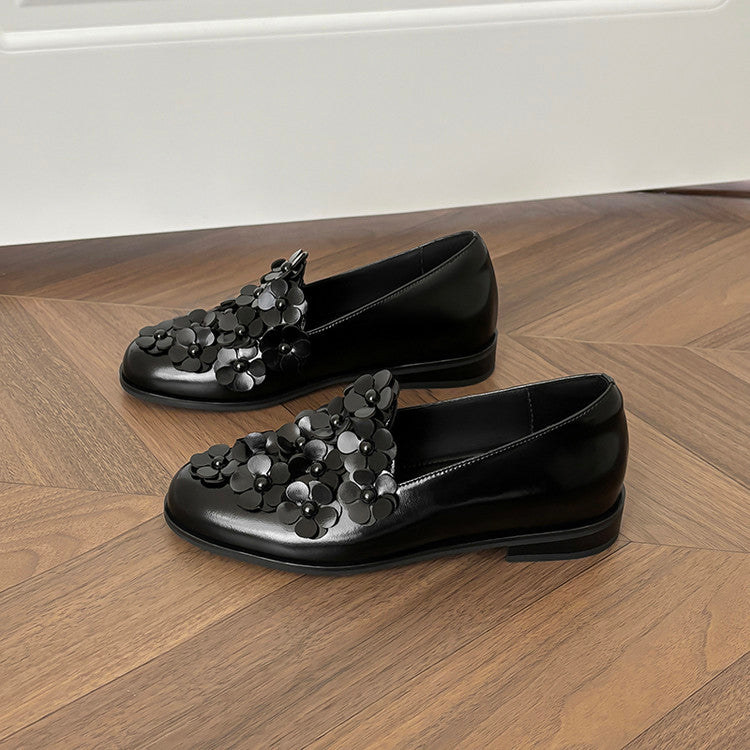 Karin Luna Casual Shoes Series~  Spot Goods In Stock Floral British Style Deep Mouth Single Shoes