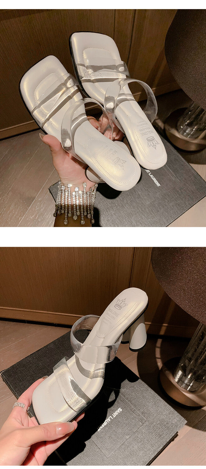 Karin Luna Cinderella's Crystal Shoes~Spot Goods Spot Goods  Increase height without tiring the feet Super Soft Sofa Transparent Slippers