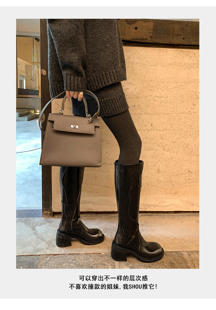 Karin Luna In Stock Spot Goods  Round Toe Stretch Round Toe Chelsea Short Boots