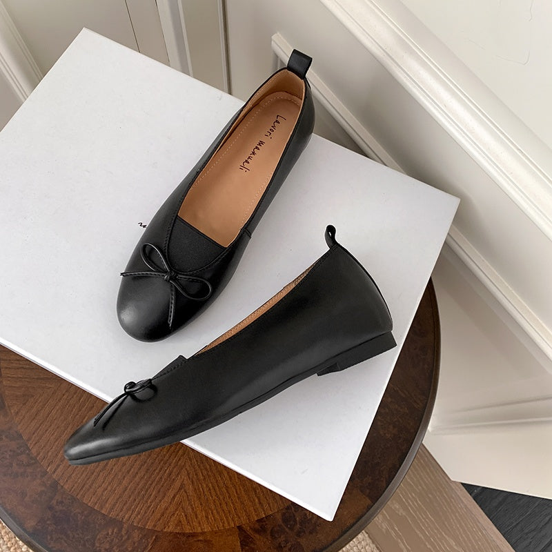 Karin Luna Full Layer Inside and Out~Basic Versatile Bow Hidden Heel Shoes