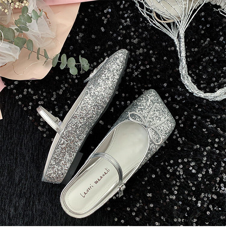 Karin Luna Hot-Selling Derivative Edition~Comes with data plan included Must-have Butterfly Knot Closed-Toe Height-Increasing Slippers
