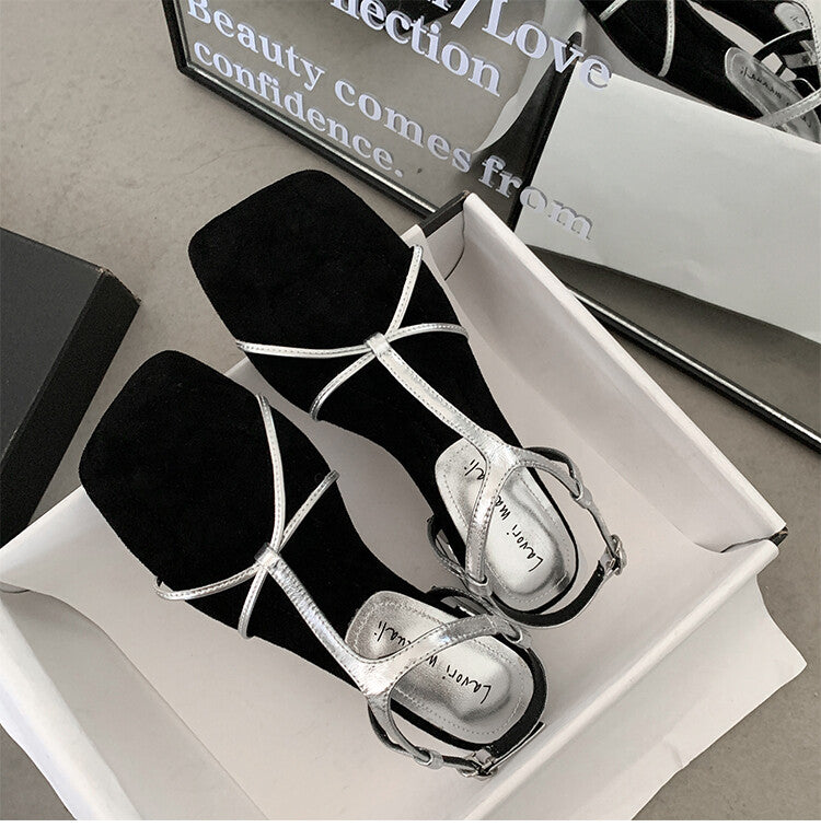 Karin Luna Bestseller Popular Featured products a Large Number of Spot Goods  Comes with data included  Thin Strap T Word Sandals