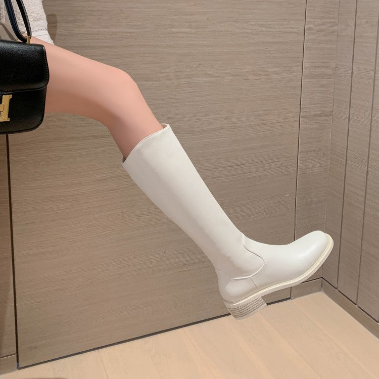 Karin Luna Internet Celebrity Photo  Best-selling in stock Full Leather Basic Long Boots  Winter Essential Combat Boots