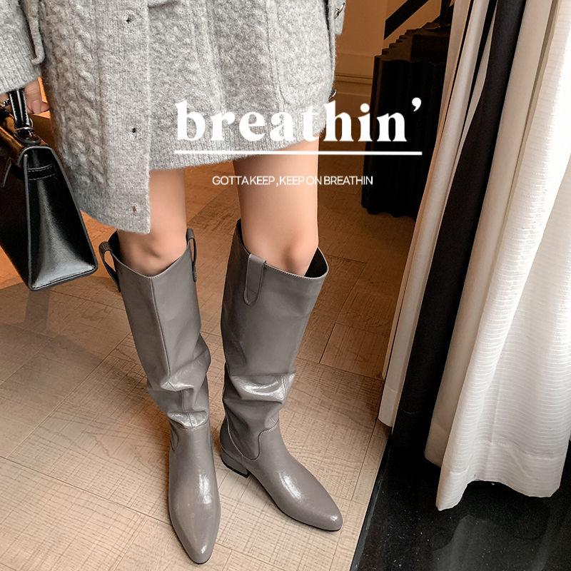 Karin Luna In Stock In Stock Classic Slip-On Straight Long Boots