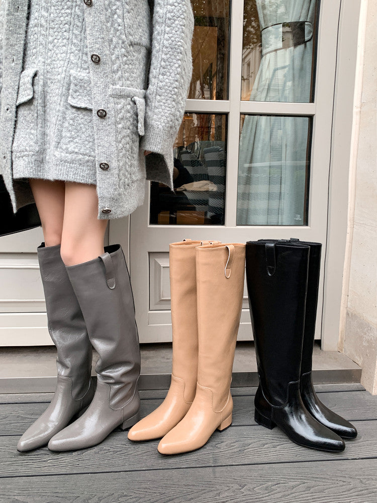 Karin Luna In Stock In Stock Classic Slip-On Straight Long Boots
