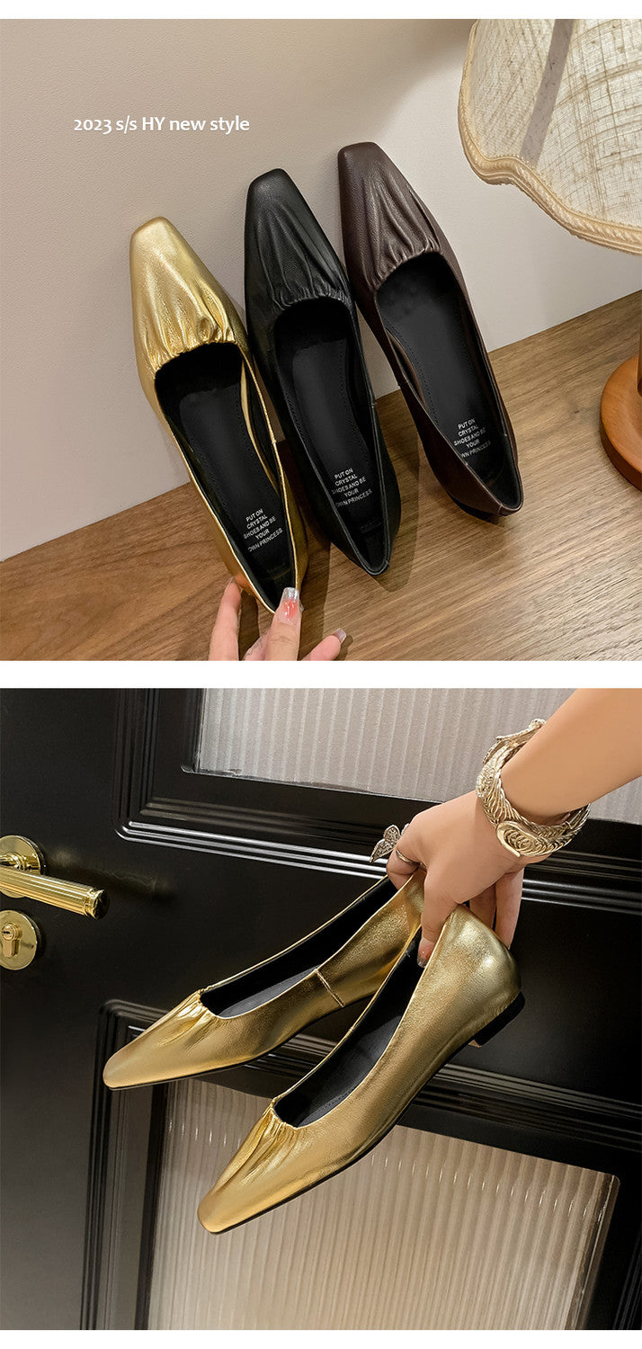 Karin Luna In Stock Spot Goods    Vintage Classic Style Shallow Mouth Single Shoes