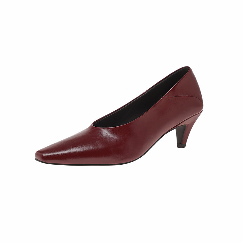 Karin Luna In Stock In Stock ~Basic Versatile French Style Small Square Toe Shallow Mouth Single Shoes