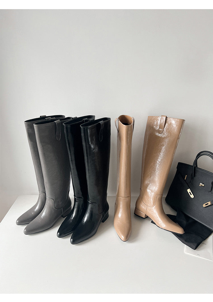 Karin Luna In Stock In Stock Classic Slip-On Straight Long Boots
