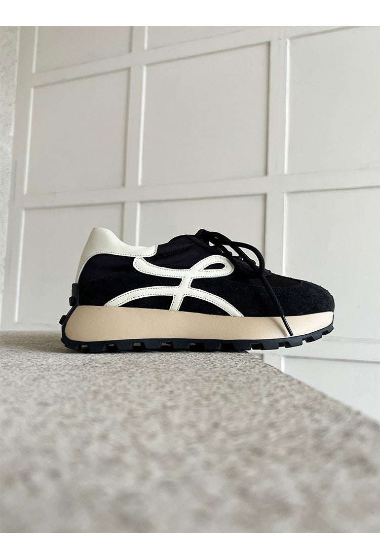 Karin Luna Casual Shoes Series~  In Stock Hot-Selling Versatile Lace-Up Thick-Soled Deep Mouth Single Shoes