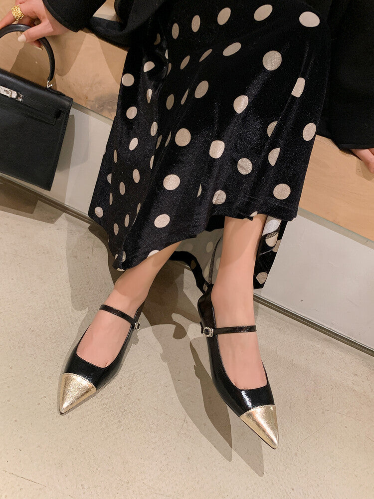 Karin Luna In Stock  Spot Goods In Stock  Classic Color Block Pointed Toe Hot-Selling Elegant Stiletto Pumps
