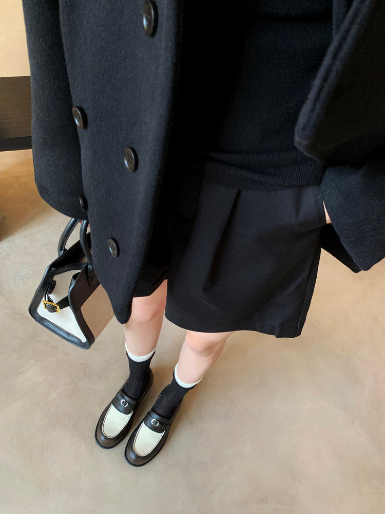 Karin Luna Casual Shoes Series~  In stock Classic color-blocking British style deep-mouth single shoes