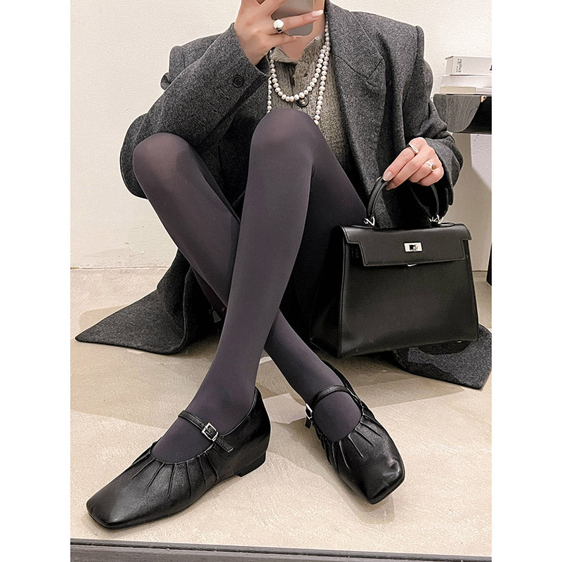 Karin Luna In Stock Spot Goods  Vintage Wrinkled One-Strap Granny Flats