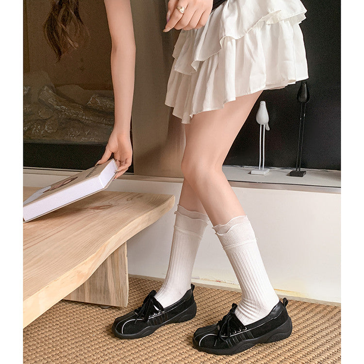 Karin Luna Casual Shoes Series~  In Stock Hot-Selling Versatile Lace-Up Casual Deep Mouth Flats