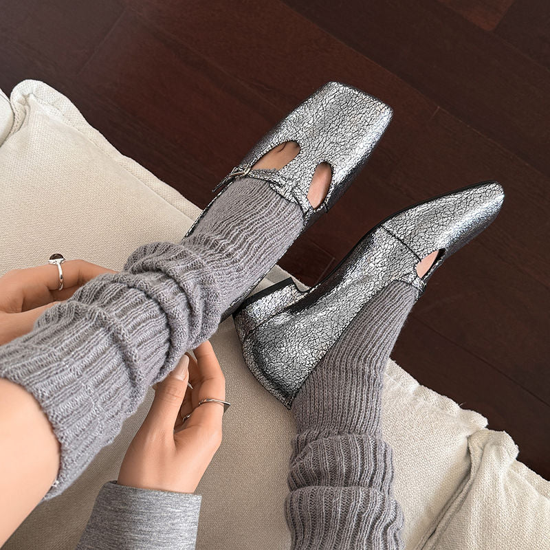 Karin Luna In Stock Spot Goods Vintage T Word Strap Mary Jane Chunky Heel Single Shoes