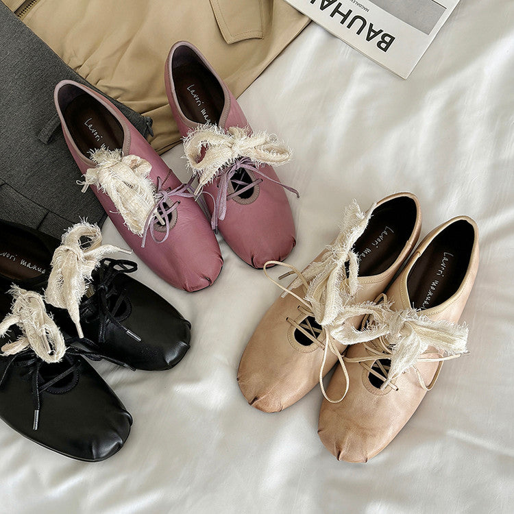Karin Luna In Stock In Stock  Xiaohongshu Hot Sale Full Leather Round Toe Deep Mouth Single Shoes