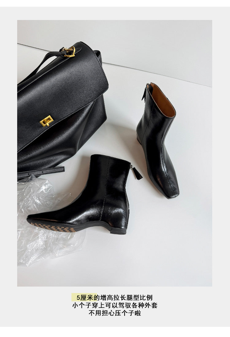 Karin Luna Basic Versatile  Square toe Hot-selling Short Boots