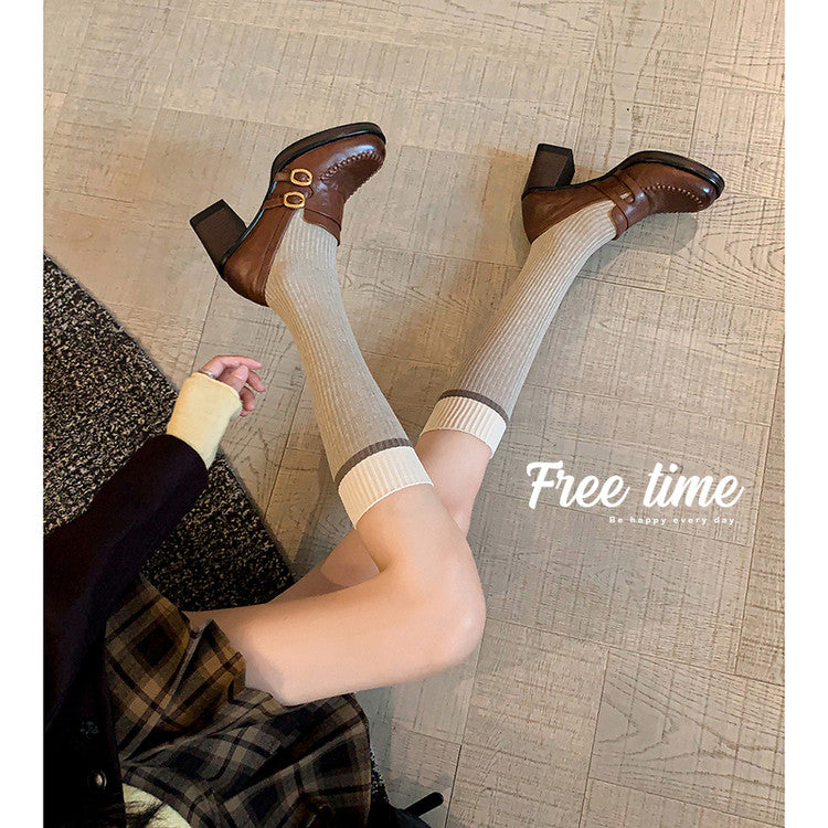 Karin Luna Bestseller Hot-Selling Derivative Edition Self-contained Strap Buckle Casual Loafers