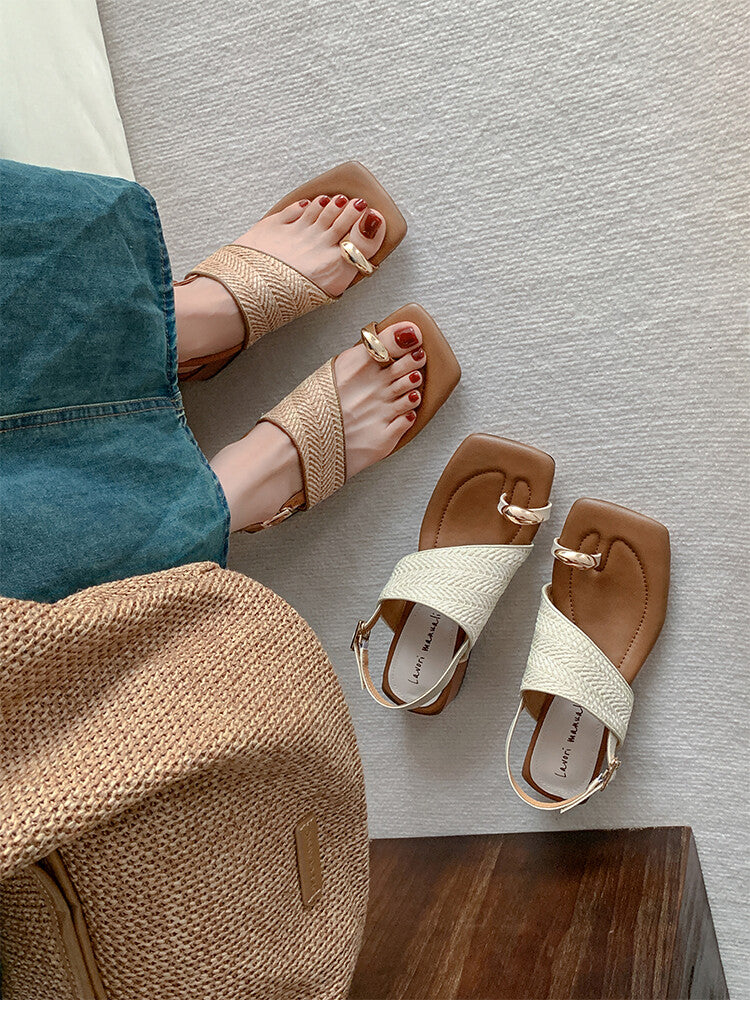 Karin Luna Hot Item Hot Item Spot Goods Featured Bestsellers Holiday Style Woven Sofa Sandals