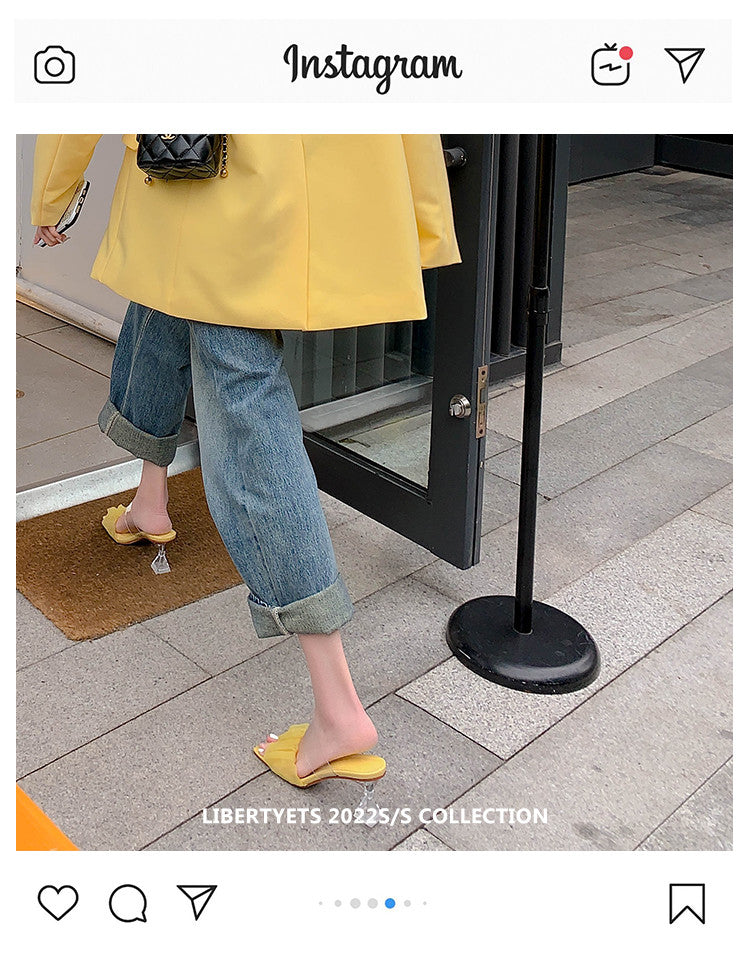 Karin Luna In Stock Spot Goods The feeling of summer Breathable Organza Elegant Slippers