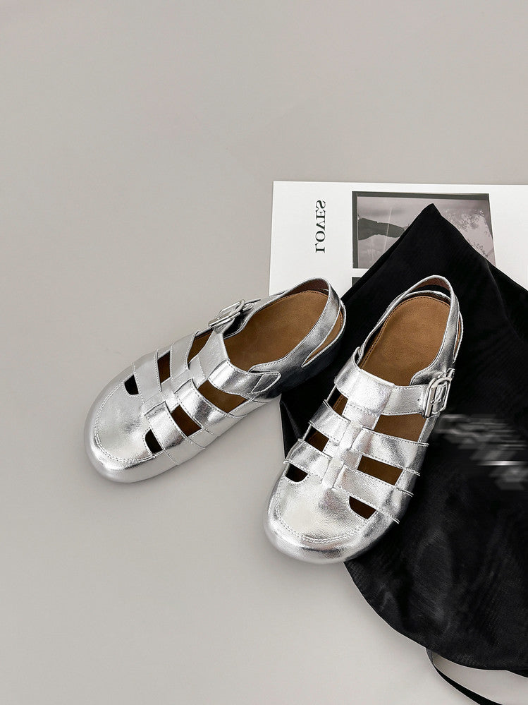 Karin Luna Full Layer Inside and Out~Basic Versatile Perforated Round Toe Birkenstock Shoes