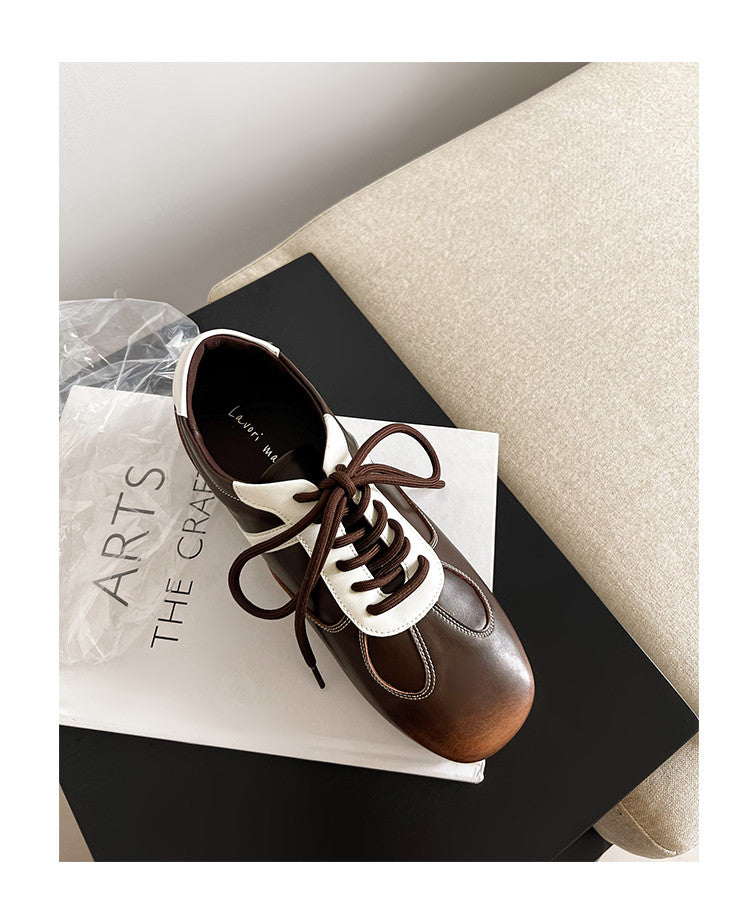 Karin Luna Casual Shoes Series~ Spot Goods Spot Goods Hot-selling Lace-up Hidden Heel Deep Mouth Single Shoes