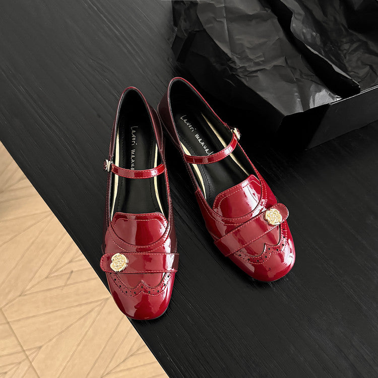 Karin Luna In Stock In Stock Vintage Mary Jane Series·Single Strap Flats