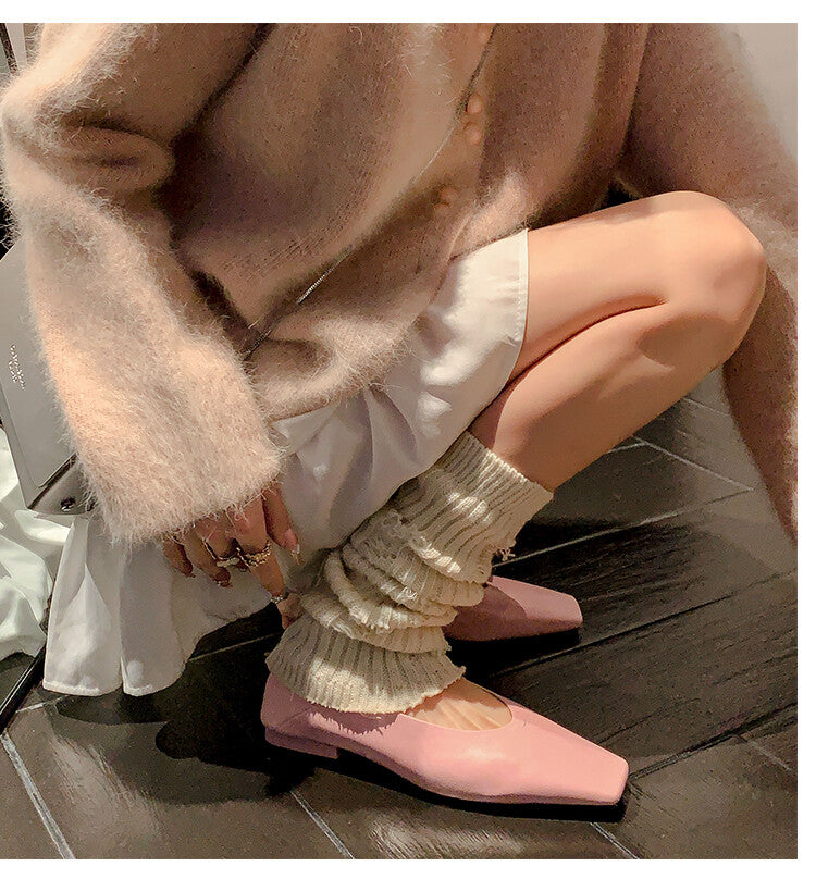 Karin Luna has prepared stock  Full leather inside and out  Top Layer Horse Oil Cowhide Shallow Mouth Nursing Mary Jane Shoes