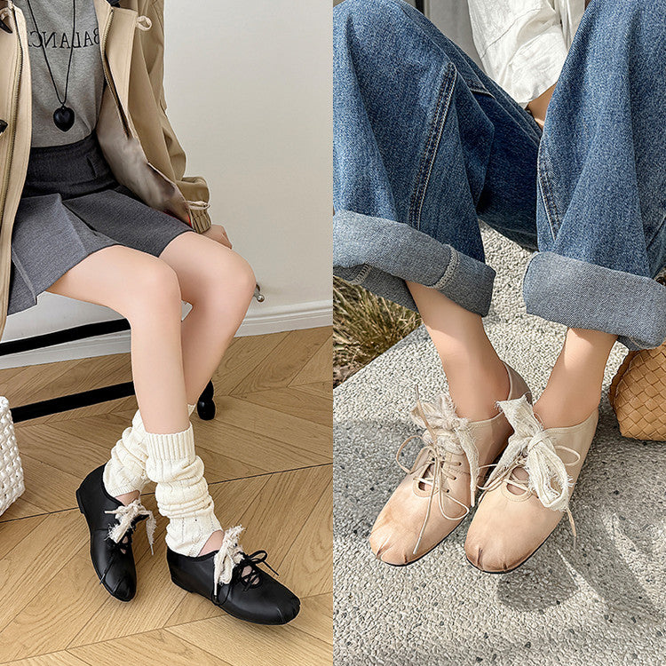 Karin Luna In Stock In Stock  Xiaohongshu Hot Sale Full Leather Round Toe Deep Mouth Single Shoes