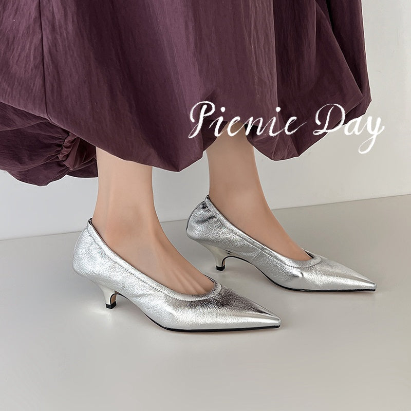 Karin Luna In Stock Spot Goods    Vintage Classic Style Shallow Mouth Single Shoes