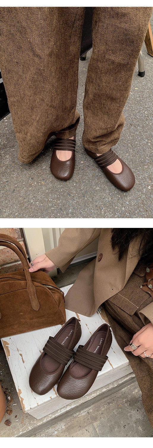 Karin Luna Full Layer Inside and Out~Basic Versatile Hidden Heel Granny Flats