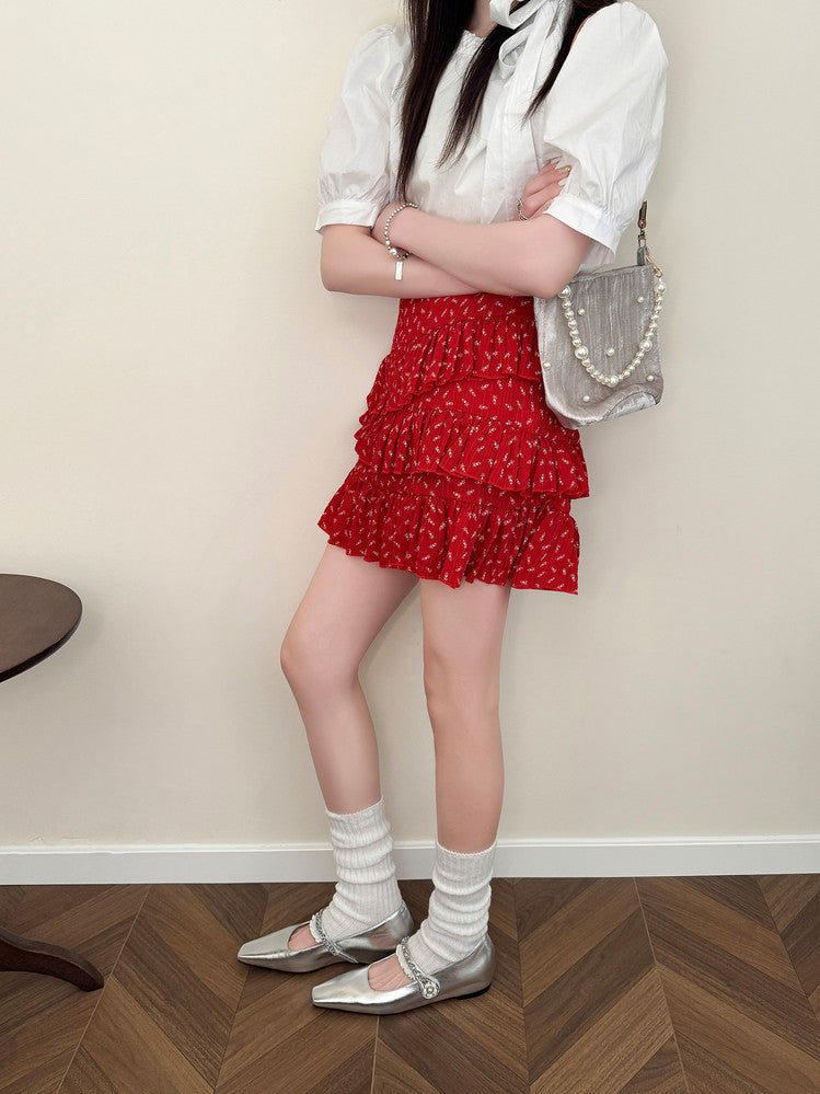 Karin Luna In Stock In Stock ~Metal One-Strap Pearl Small Square Toe Height-Increasing Flats