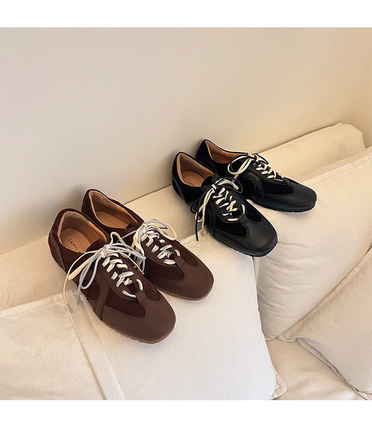 Karin Luna In Stock Spot Goods Casual Style Suede Lace-Up Height-Increasing Popular Single Shoes